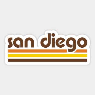 Retro San Diego Stripes Sticker